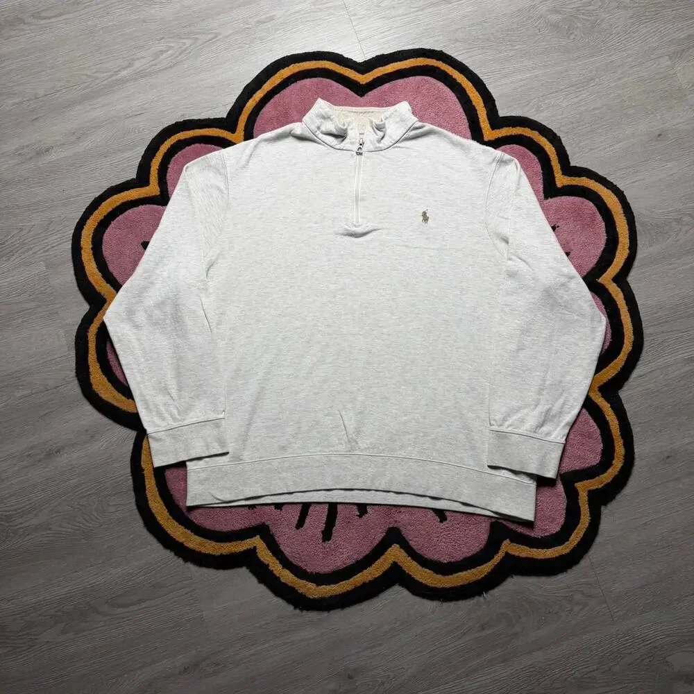 Polo Ralph Lauren Embroidered Logo 1/4 Zip Sweatshirt Size XL